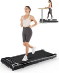 Walking Pad Treadmill with Incline, 5% Incline & 5MPH under Desk Portable Treadmill for Home Office, Compact & Small, Ultra Quiet with 300+ Lb Capacity
